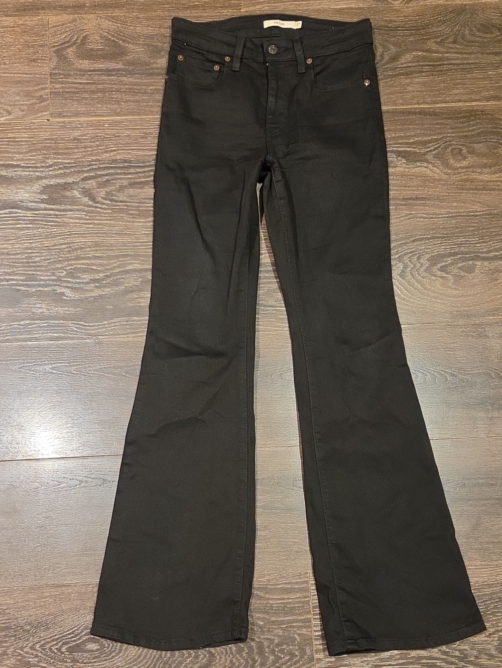 ❤️ LEVI'S 726 HIGH RISE FLARE JEANS, BLACK, 4 (27)